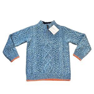NWT John Lewis 1/2 Zip Cable Sweater 5y